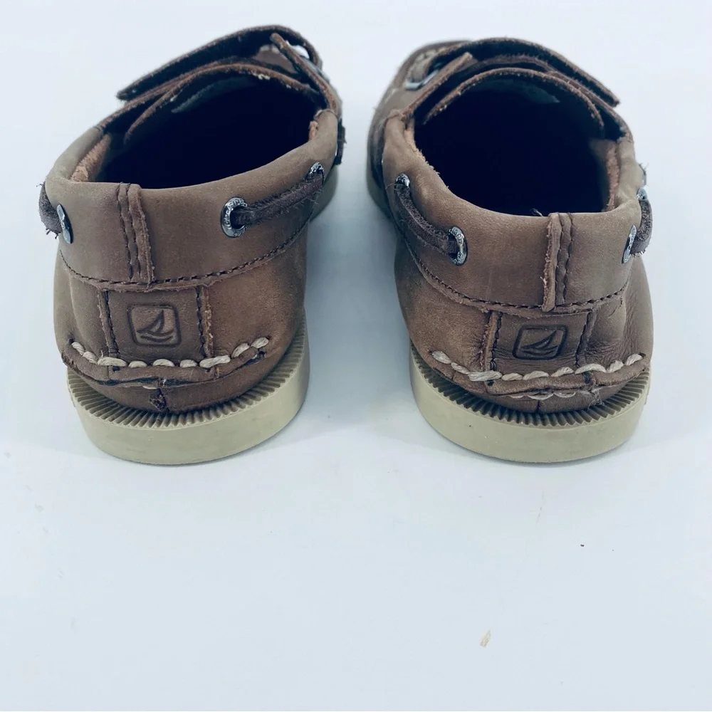 Kids Brown Slip-On Boat Shoes